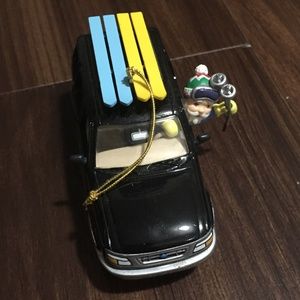 Santa Claus Station Wagon Sled Ornament